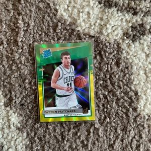 Payton Pritchard rookie card  2021 donruss rated rookie green yellow laser